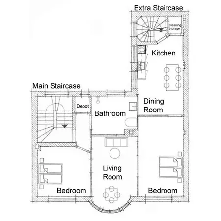 Rustic & Cozy 2br In Heart Of Cph By Stroget דירה *